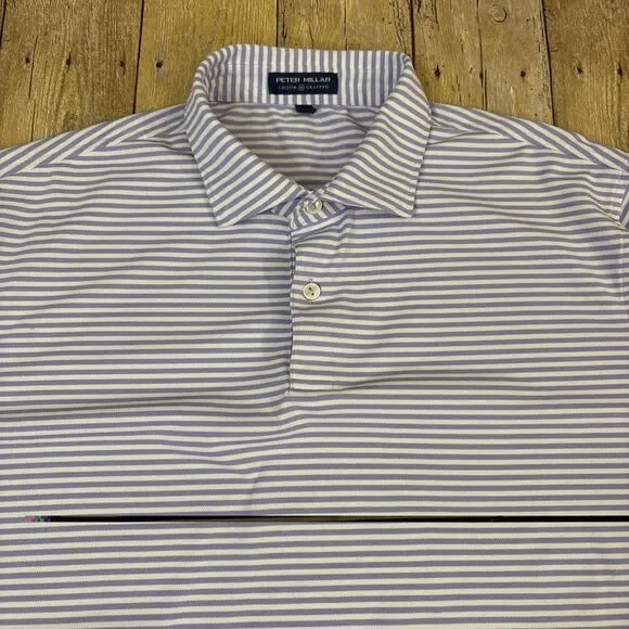 Peter Millar Crown Crafted Golf Polo Shirt Mens Large - Picture 1 of 7
